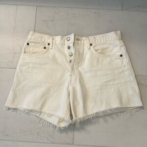White agolde Parker long shorts